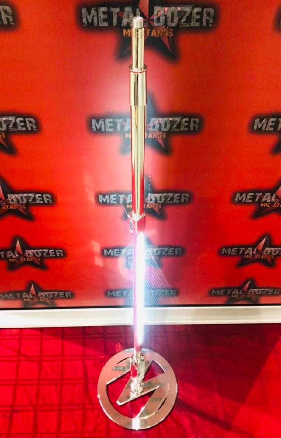 custom mic stand base with LED stand by MetalDozer