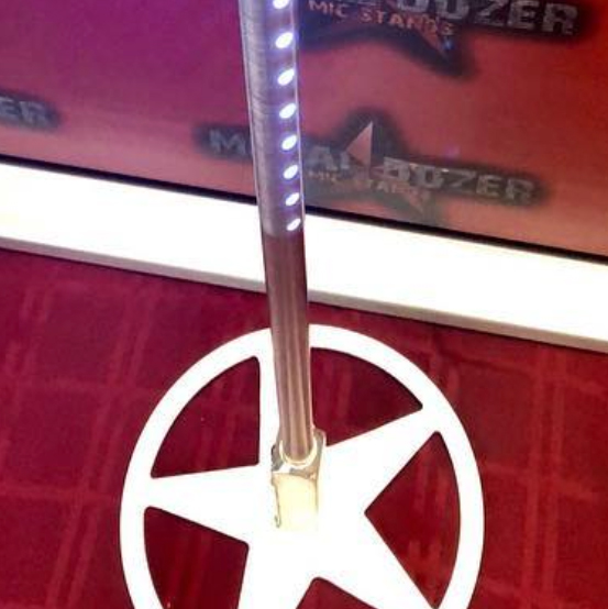 Custom Circle Star Base with LED lights microphone stand