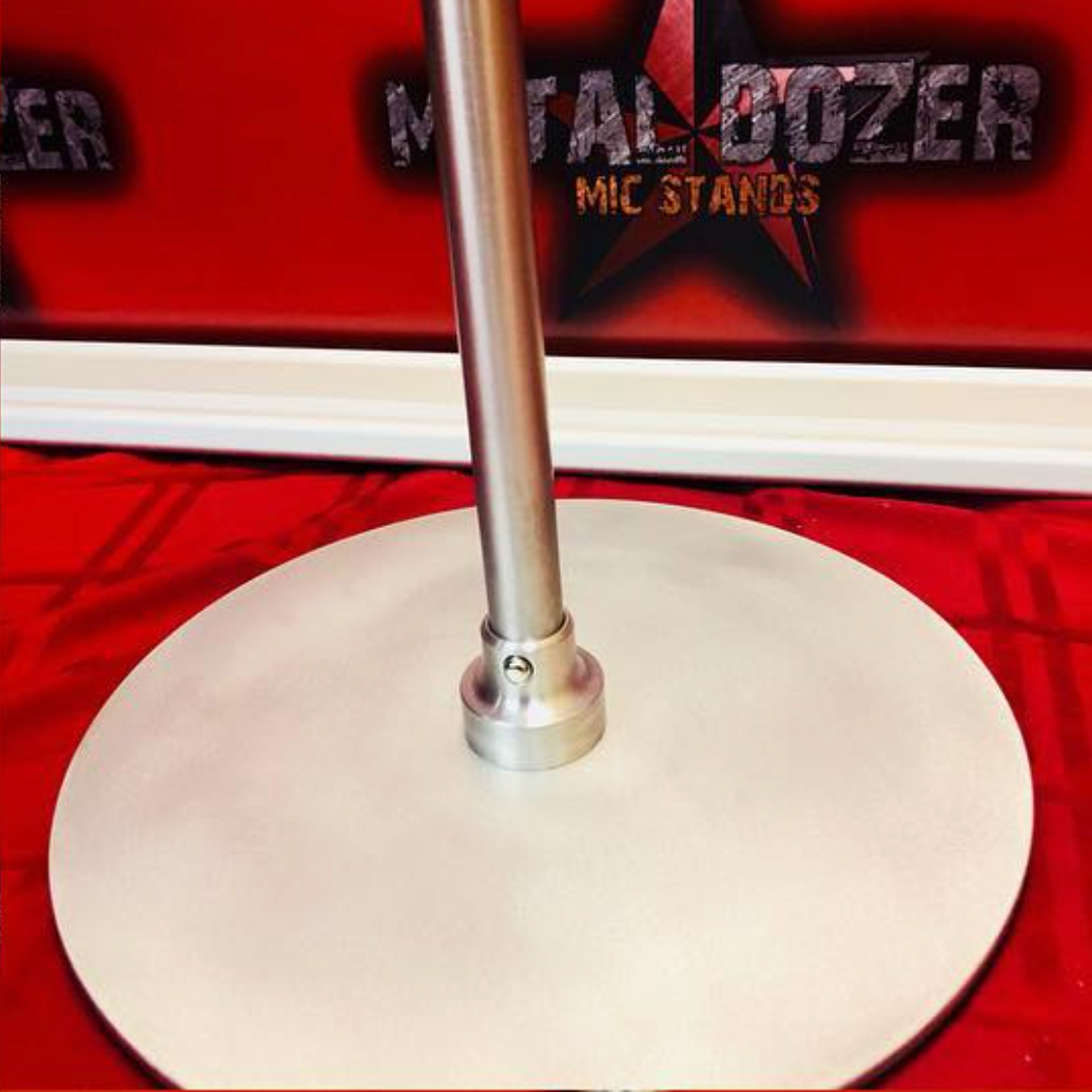 Aluminum round microphone stand base by MetalDozer